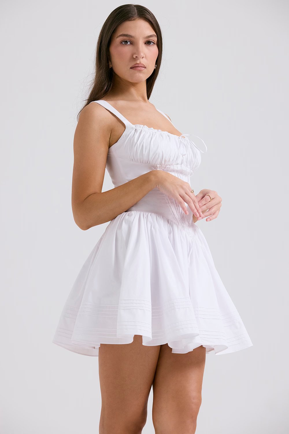 RHEA MINI DRESS - WHITE