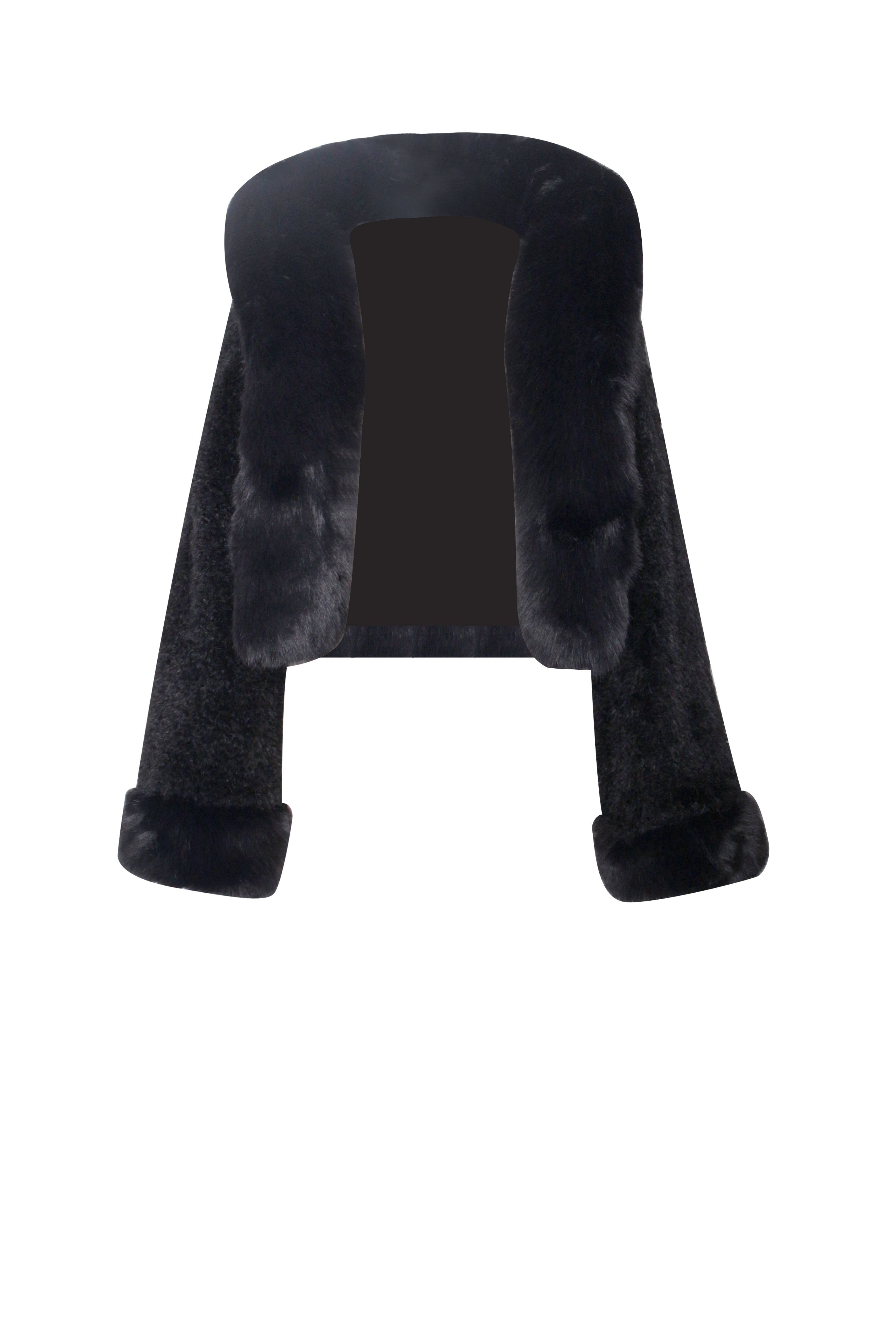 NINA FAUX FUR COAT - BLACK