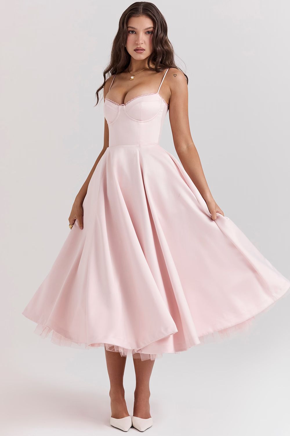 SELENE MIDI DRESS - BLUSH