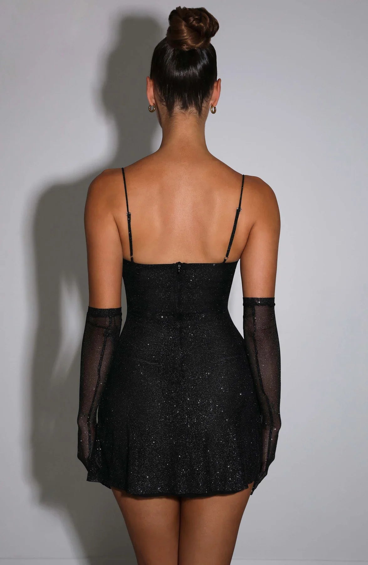 GINA MINI DRESS - BLACK SPARKLE